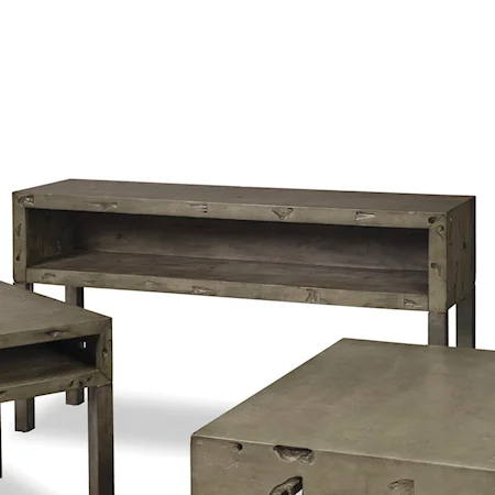 Rustic Weathered Gray Sofa Table